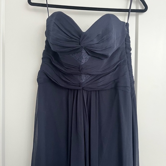 Elegant Navy Strapless Formal Dress - Picture 1 of 3